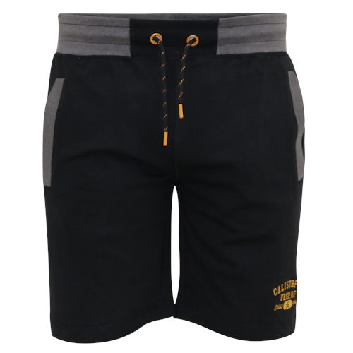 D555 Sutton Jogger-Shorts mit elastischer Taille und Schleife hinten Schwarz